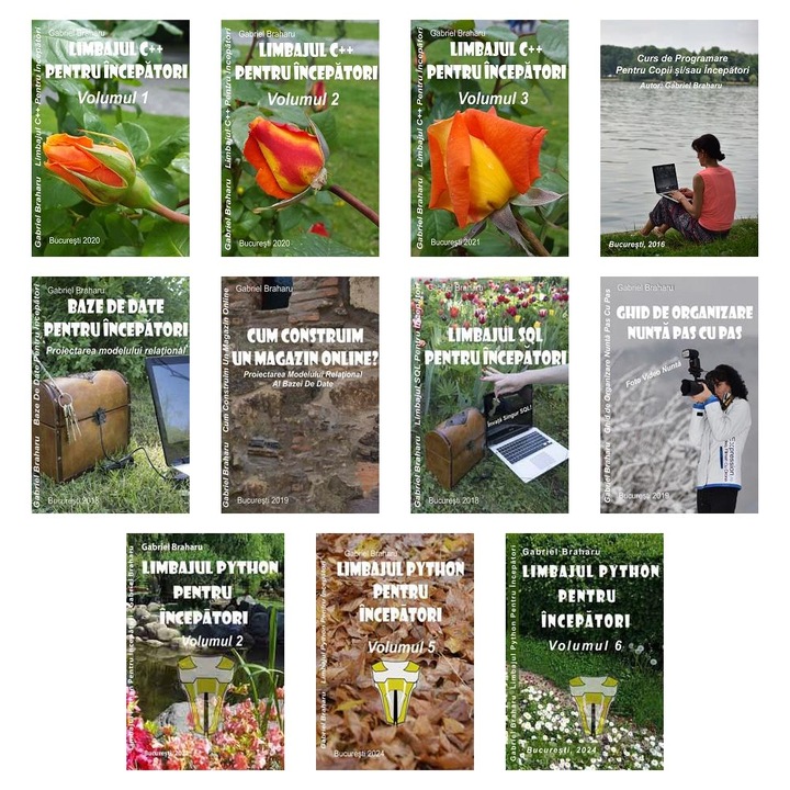 Set de 10+1 Carti Programare Incepatori (344), Gabriel Braharu, Colectia "Invata programare singur"