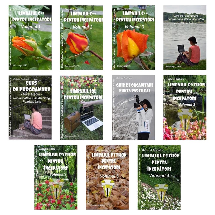 Set de 10+1 Carti Programare Incepatori (331), Gabriel Braharu, Colectia "Invata programare singur"