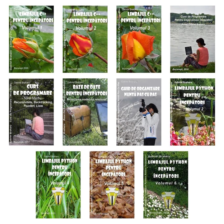 Set de 10+1 Carti Programare Incepatori (322), Gabriel Braharu, Colectia "Invata programare singur"