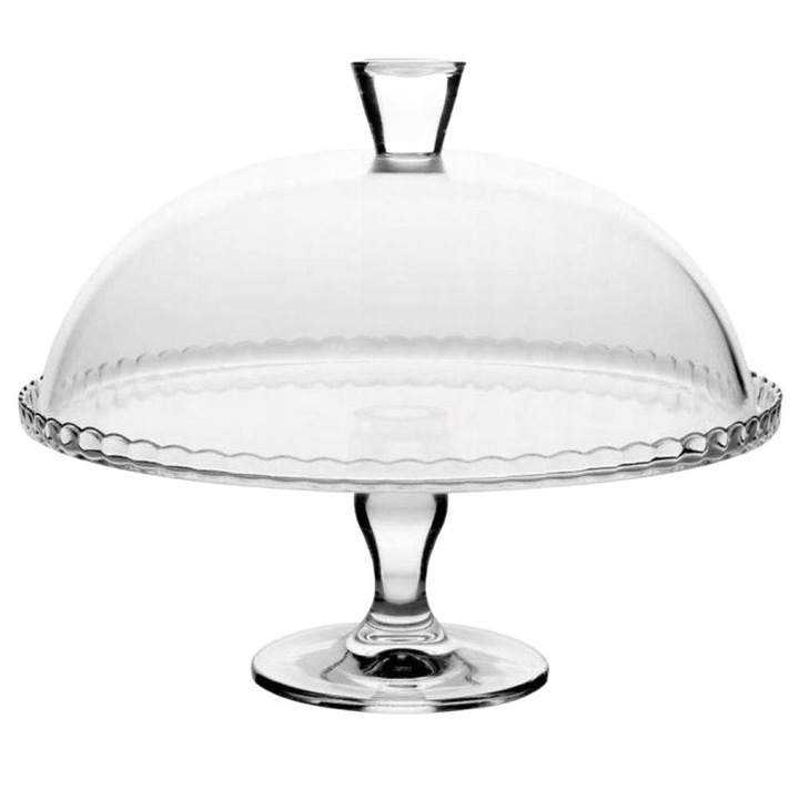 Tortatartó, Pasabahce, Biztonsági üveg, 32 cm, Átlátszó