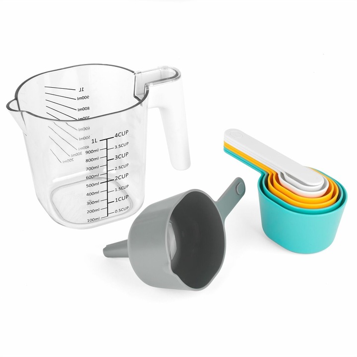 Set 9 cupe masurare/pahar gradat, Konighoffer, Multicolor