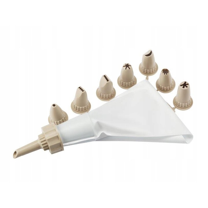 Set pos cu 8 varfuri, Practico, Alb/Gri