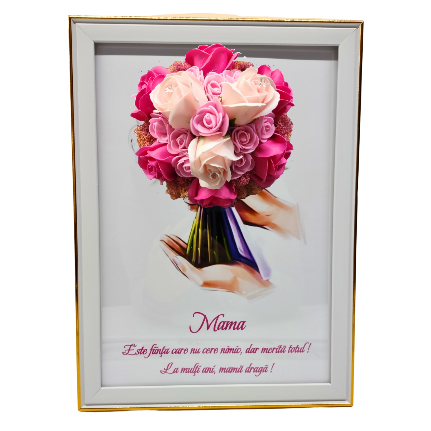 Tablou in rama A4 (30x21 cm) - Mama, Este fiinta care nu cere