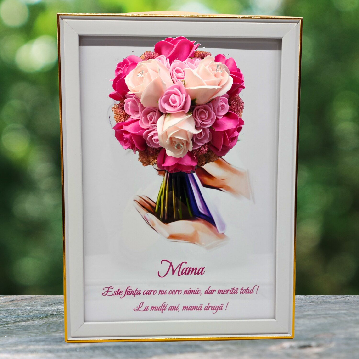 Tablou in rama A4 (30x21 cm) - Mama, Este fiinta care nu cere