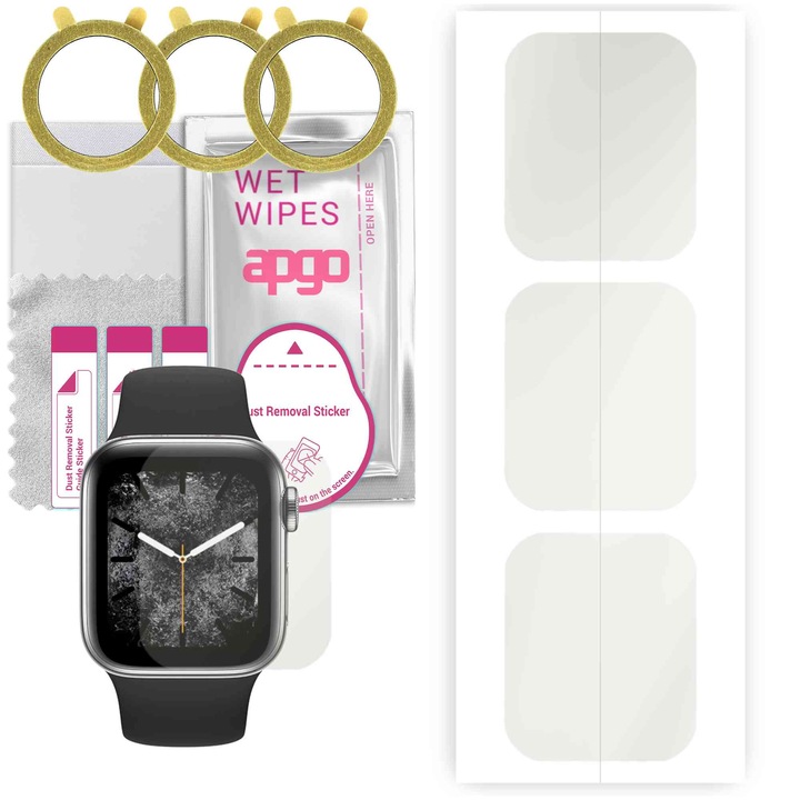 Set 3 folii protectie, APGO, Hidrogel, Efect mat, Pentru Neue T500 Plus Pro, Auto-regenerare, Ultra-subtire, Transparent