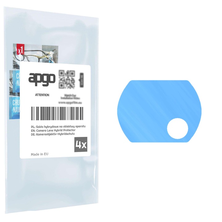 Folie de protectie pentru camera foto Sticla hibrida de protectie pentru Xiaomi Redmi Note 9T, inlocuitor de sticla calita, fara crapaturi