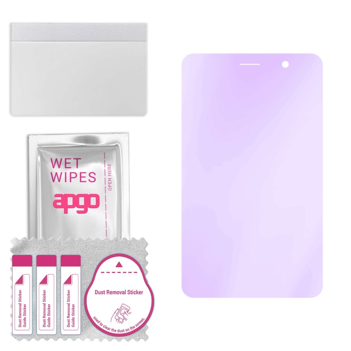 Apgo Anti-Blue Hybrid Glass 9H Screen Protector for Alcatel 1T 7, tempered glass substitute, non-cracking