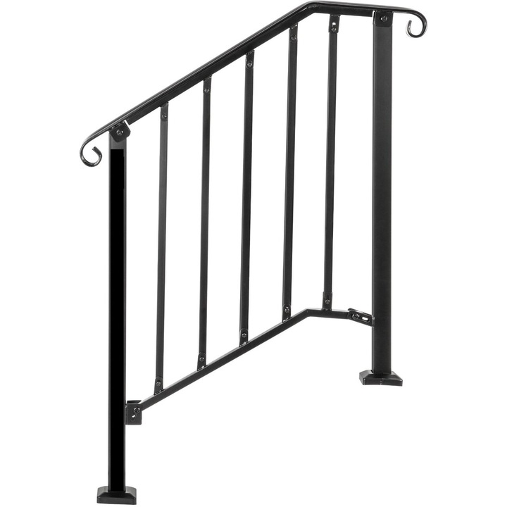 Парапет от ковано желязо, Vivatechnix Matt Black, дължина 71 см, височина 97 см, стомана