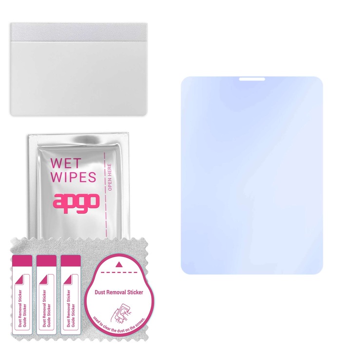 Set folie protectie ecran si accesorii, APGO, Compatibil cu iPad Por 11 (2020), 5 piese, Multicolor