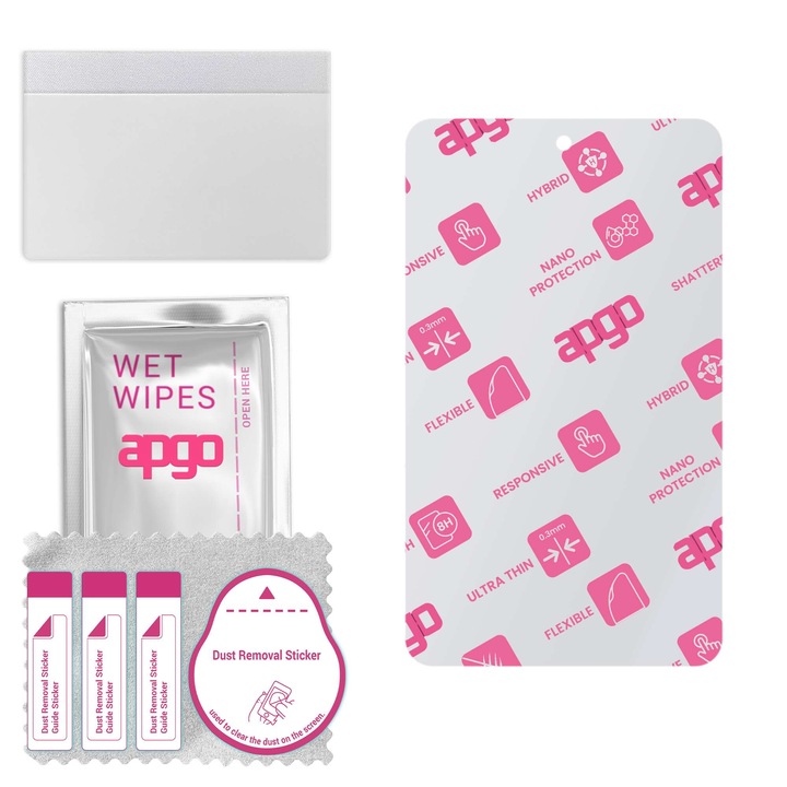 Apgo Hybrid Glass Screen Protector for Amazon Fire HD 10 (2017), tempered glass substitute, non-cracking