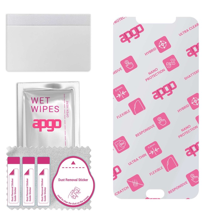 Folie de protectie din sticla hibrida pentru Doogee Y7 Plus, inlocuitor de sticla calita, fara crapaturi