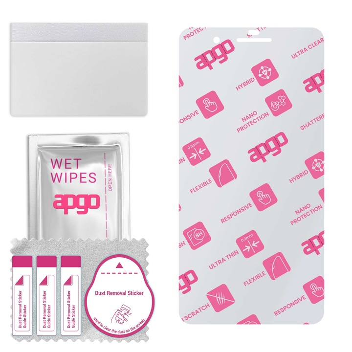 Folie de protectie din sticla hibrida pentru Honor 6 Plus, inlocuitor de sticla calita, fara crapaturi