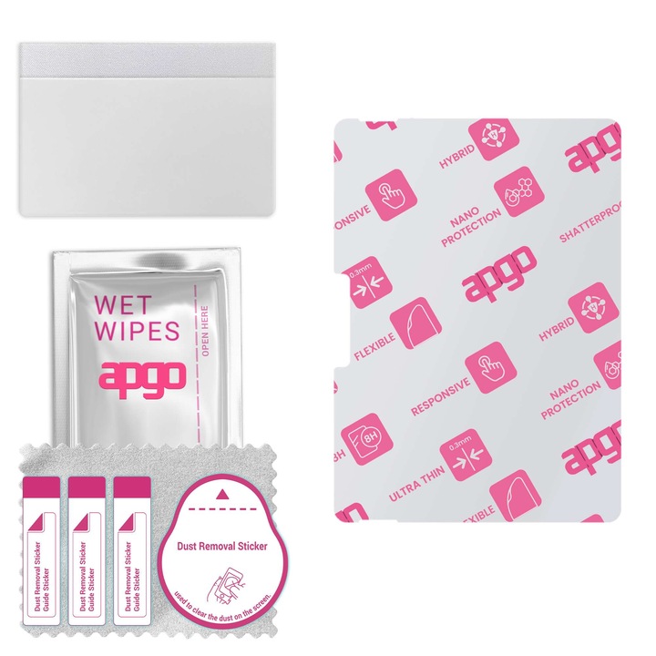 Apgo Hybrid Glass Screen Protector for Microsoft Surface Go | Go 2 | Go3, tempered glass substitute, non-cracking