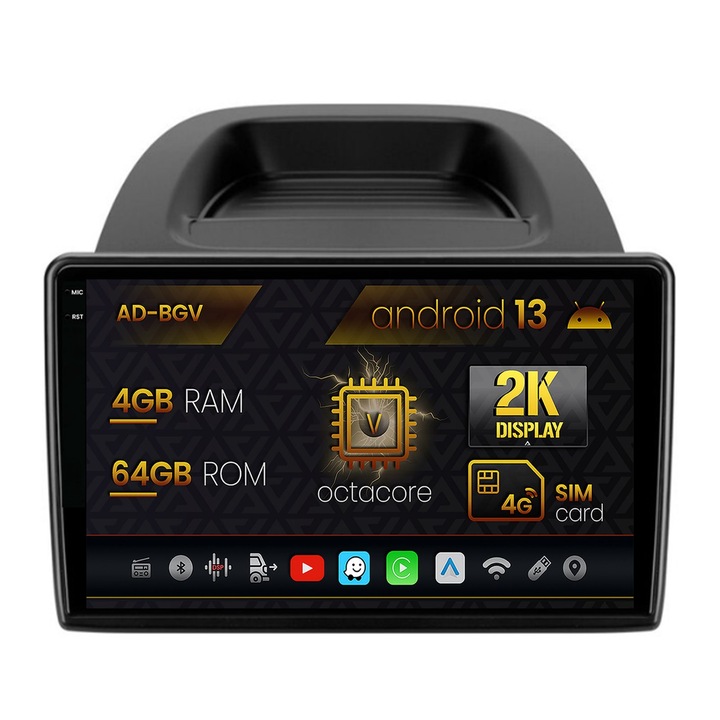 Navigációs autodrop Ford EcoSport (2017- Jelen) Android 13, V-Octacore, 4GB RAM, 64GB ROM, 9,5 hüvelyk - AD-BGV9004, BGRKIT119