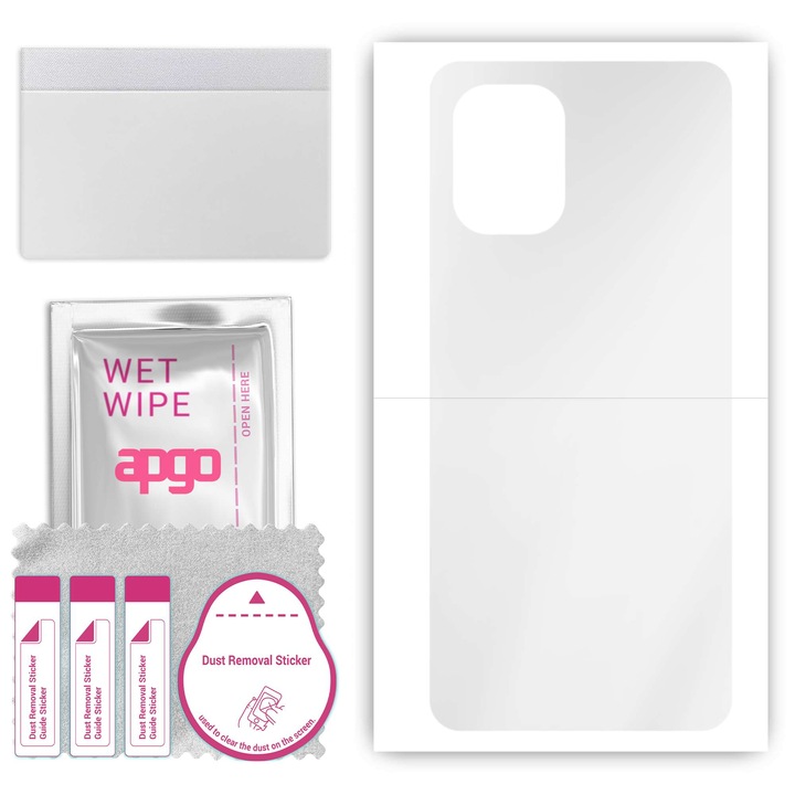 Задно фолио Apgo за Umidigi C1, хидрогелно фолио, с позициониращ слой, лесен монтаж на позициониращия слой