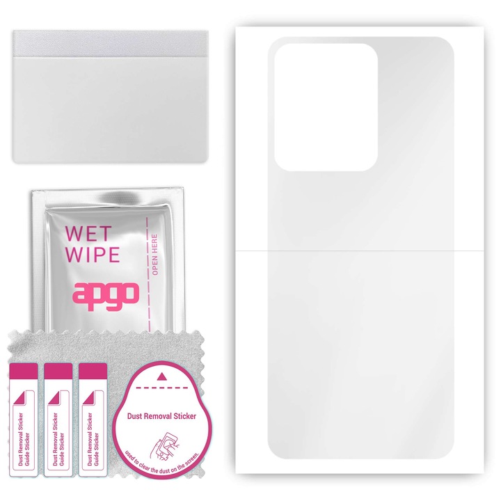 apgo задно фолио за Vivo S17e, хидрогелно фолио, с позициониращ слой лесен монтаж на позициониращия слой