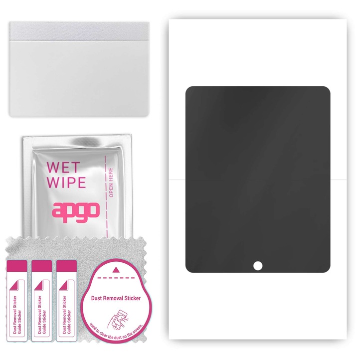 Apgo Hydrogel adatvédelmi képernyővédő Apple iPad Wi-Fi + 3G-hez, kémellenes, hidrogél film, pozicionáló réteggel, egyszerű telepítés