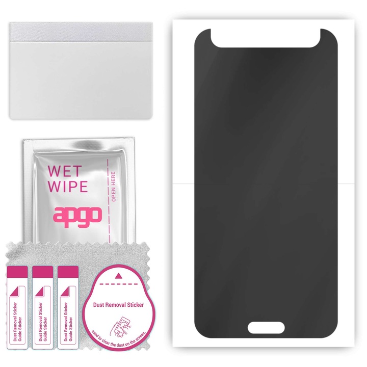 Protector de ecran pentru HTC 10, Anti Spy, film hidrogel, cu strat de pozitionare cu instalare usoara
