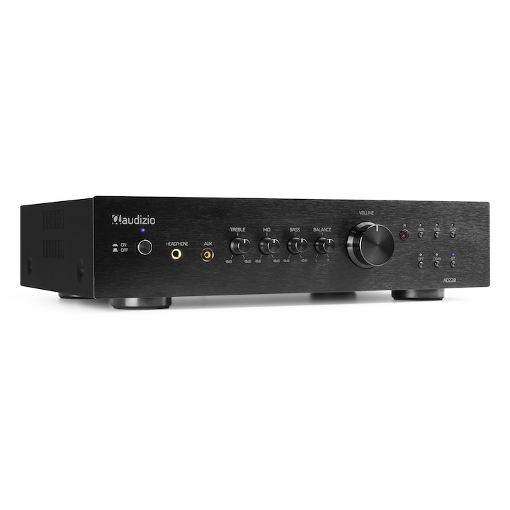Усилвател Hi-Fi с 2 канала, 2x200W, 8Ohm, Bluetooth, черен, Audizio AD220B