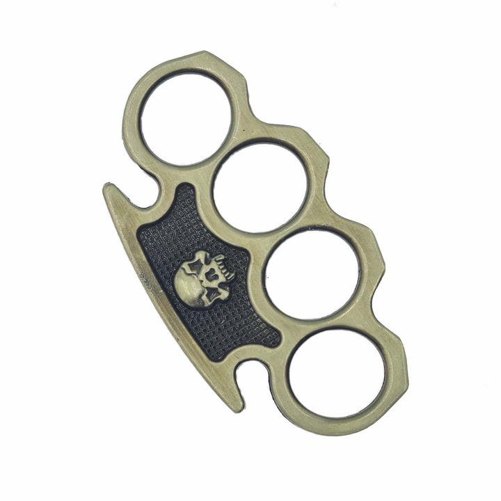 Боксер, самозащита, дръжка с череп, зелен a1, Dalimag