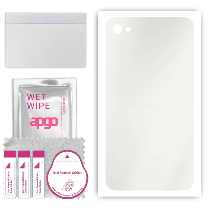 Folie protectie spate, APGO, Pentru iPhone 4, Transparent