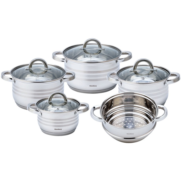 Set oale, Klausberg, 9 piese, Argintiu