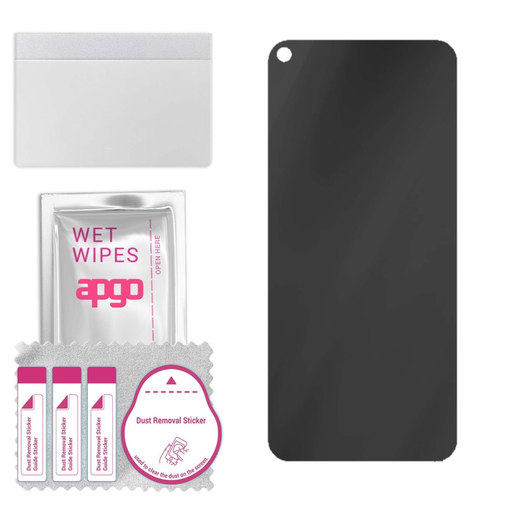 Folie Privacy Hybrid pentru Huawei P40 lite 5G, 7H, mat, anti-spionaj, inlocuitor de sticla calita, fara crapaturi