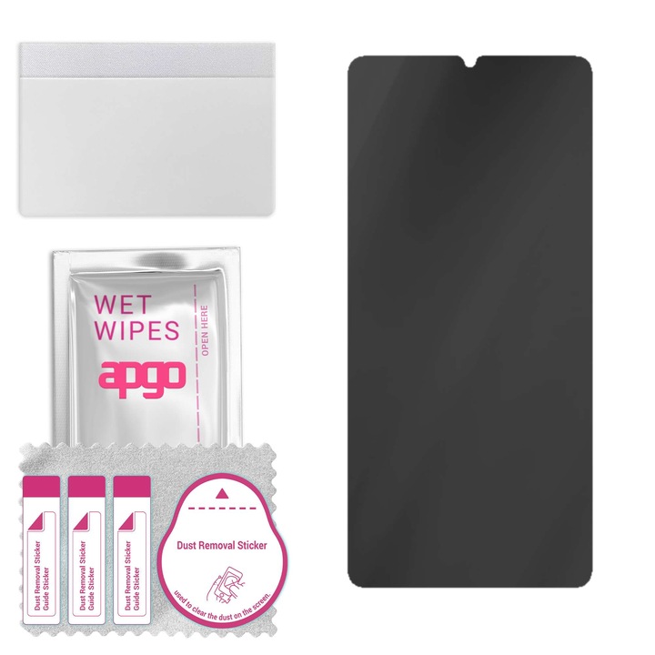 Folie Privacy Hybrid pentru Huawei P30, 7H, mat, anti-spionaj, inlocuitor de sticla calita, fara crapaturi