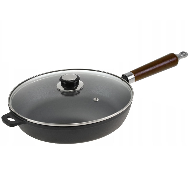 Tigaie din fonta, KRISBERG, 30 cm, Negru