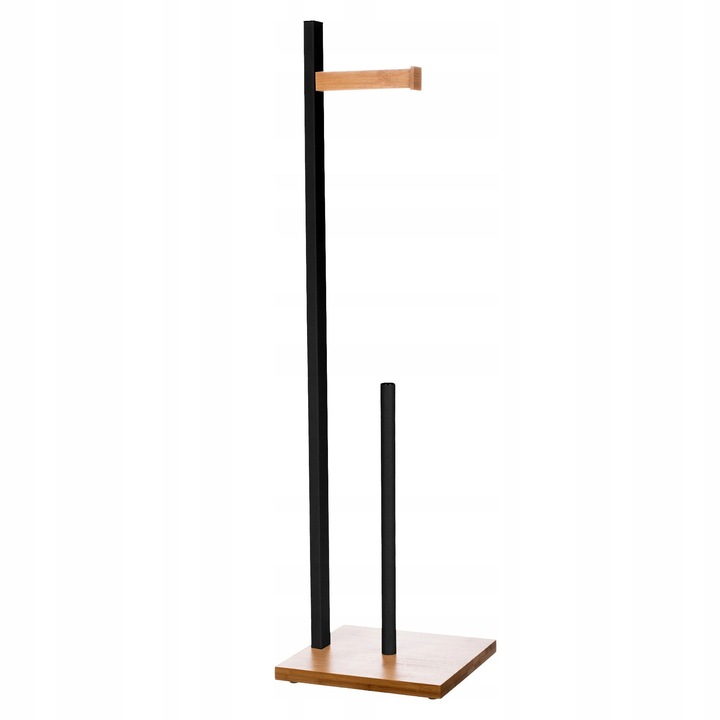 Suport hartie igienica, Brunbeste, Bambus, Negru/Maro