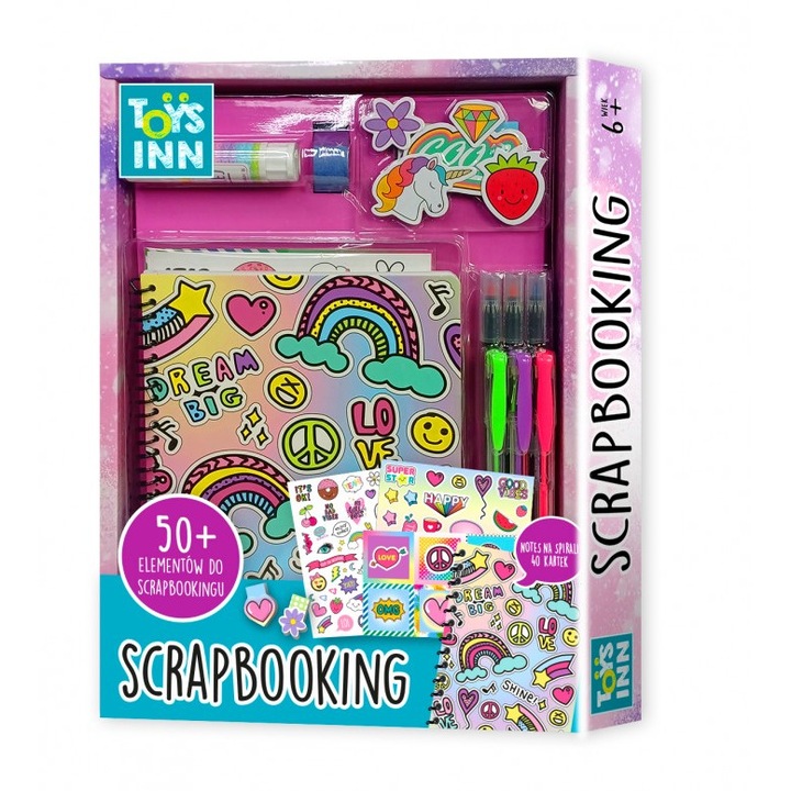 Set Scrapbooking mic, Stnux, Hartie, 20.5/15.5cm, Multicolor