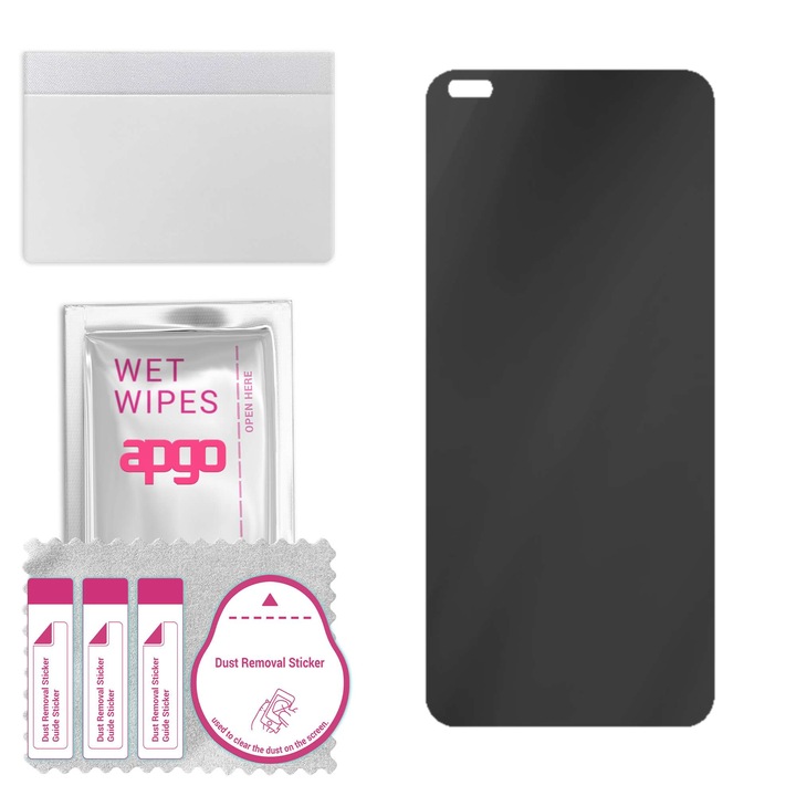 Folie Privacy Hybrid pentru Oppo Reno4 Lite, 7H, mat, anti-spionaj, inlocuitor de sticla calita, fara crapaturi