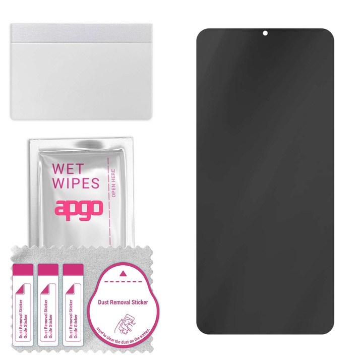 Folie Privacy Hybrid pentru Ulefone Note 10P, 7H, mat, anti-spionaj, inlocuitor de sticla calita, fara crapaturi