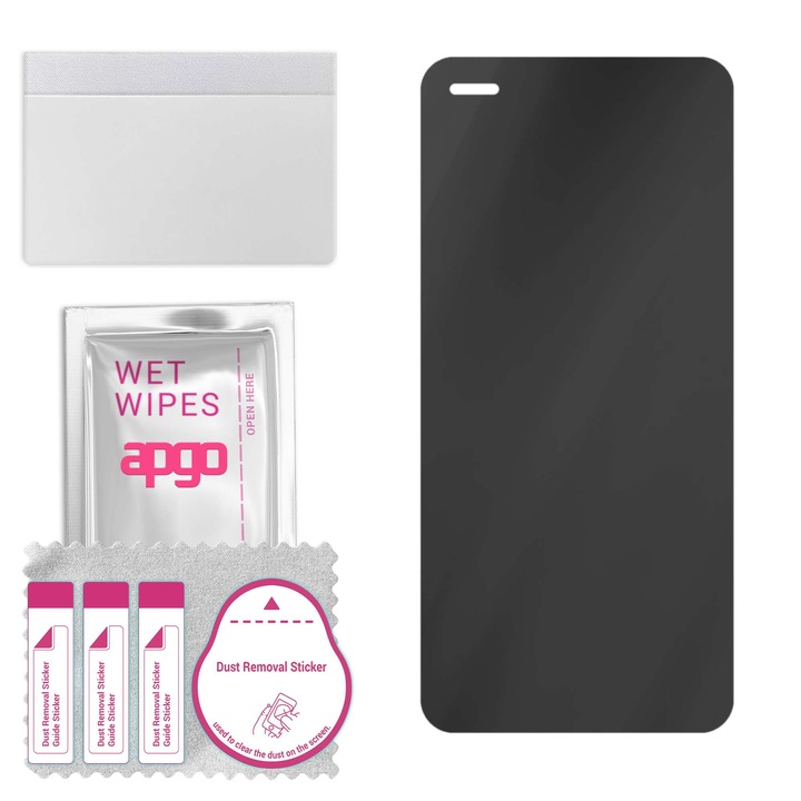 Privacy Hybrid фолио за Wiko Hi Enjoy 60 Pro 5G, 7H, мат, антишпион, смяна на закалено стъкло, без пукнатини