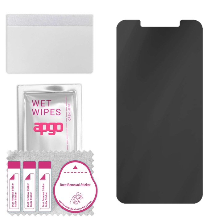 Folie Privacy Hybrid pentru Xiaomi Redmi Note 6 Pro, 7H, mat, anti-spionaj, inlocuitor de sticla calita, fara crapaturi