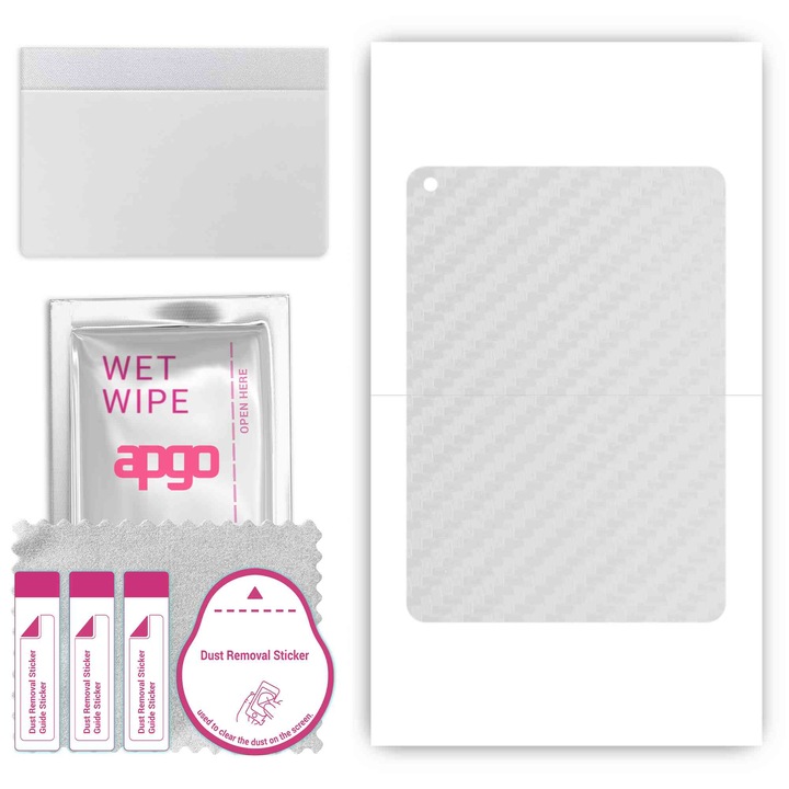 Folie protectoare spate, APGO, Vinil, pentru Apple iPad 9.7 (2018), Transparent