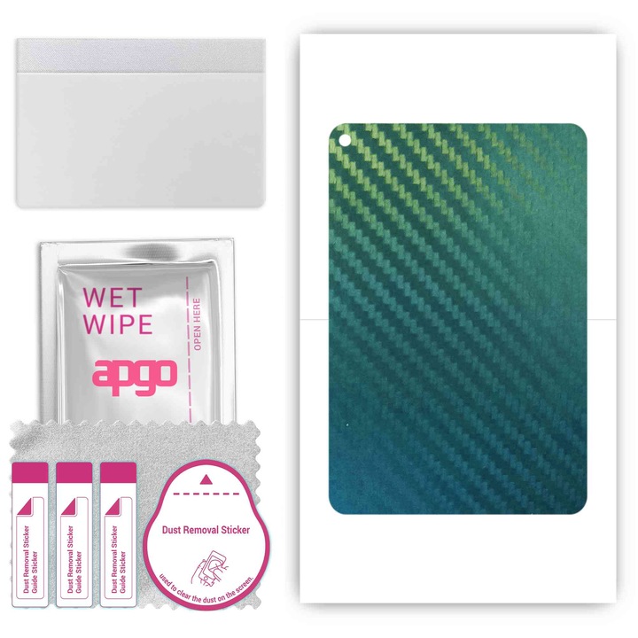 Folie protectoare spate, APGO, Vinil, pentru Apple iPad mini 3, Carbon Chameleon