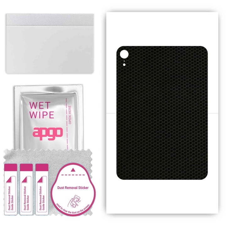 Folie protectie spate APGO pentru Apple iPad mini (2021), rezistent la zgarieturi, Matricea, 8.3"