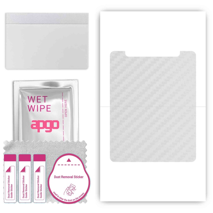 Folie protectoare spate, APGO, Vinil, pentru Apple iPad Wi-Fi + 3G, Transparent