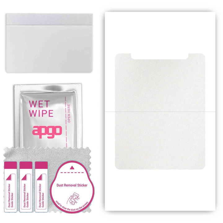 Folie protectie spate APGO pentru Apple iPad Wi-Fi + 3G, mata transparenta, rezistenta la zgarieturi, 9.7 inch