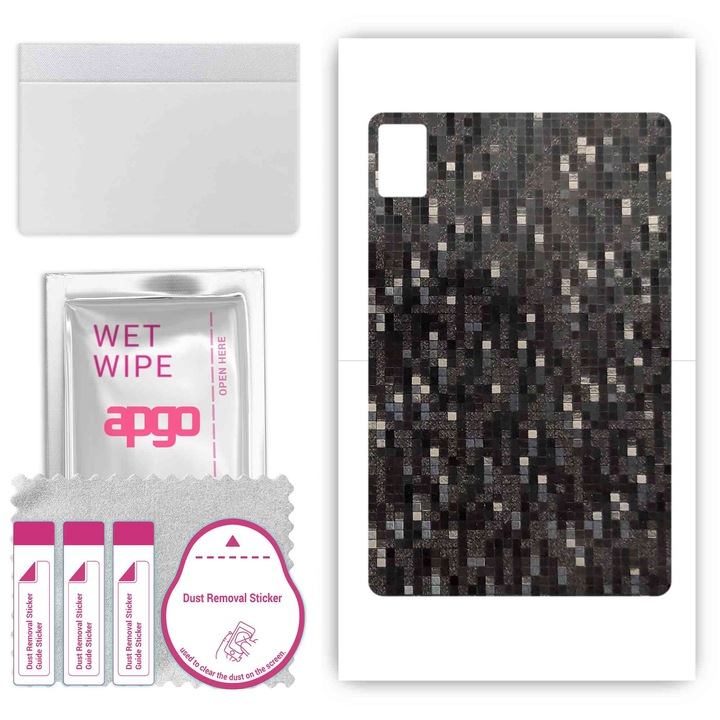 Съвместим с карбоново черен пиксел Doogee T20mini Устойчив на надраскване заден винилов филм