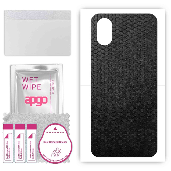 Cubot J10 съвместим заден винилов филм, устойчив на надраскване, черна пчелна пита