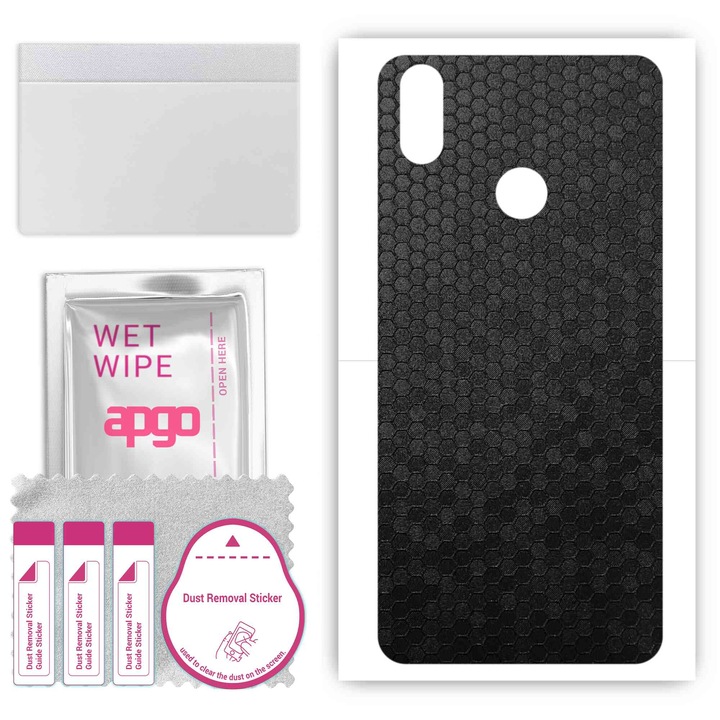 Cubot J3 Pro съвместим заден винилов филм, устойчив на надраскване пчелна пита черен