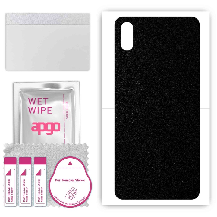 Задно винилово фолио, съвместимо с Cubot J5, устойчиво на надраскване, матово черно