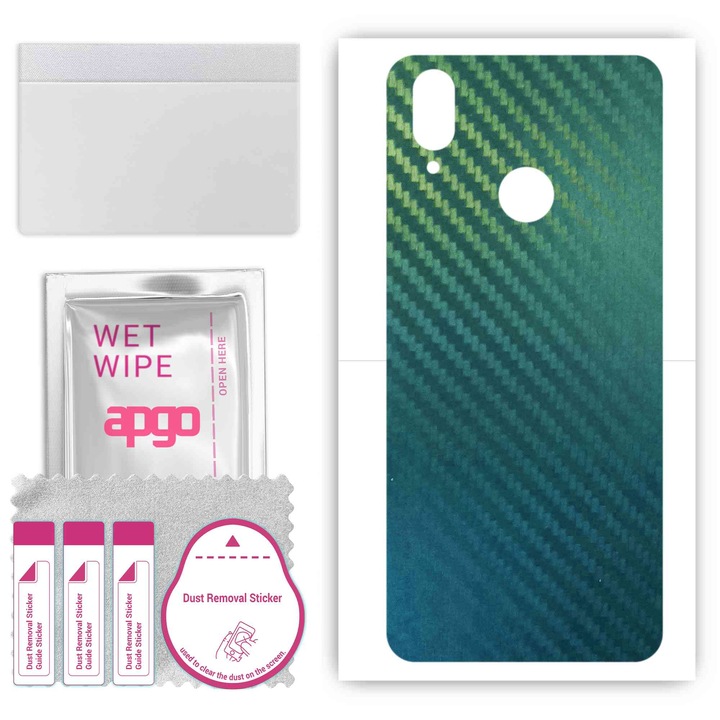 Cubot J7 Съвместим Carbon Chameleon CAKA1 Устойчив на надраскване заден винилов филм