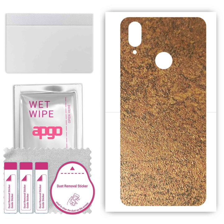 Задно винилово фолио, съвместимо с Cubot J7, устойчиво на надраскване, ръждива мед