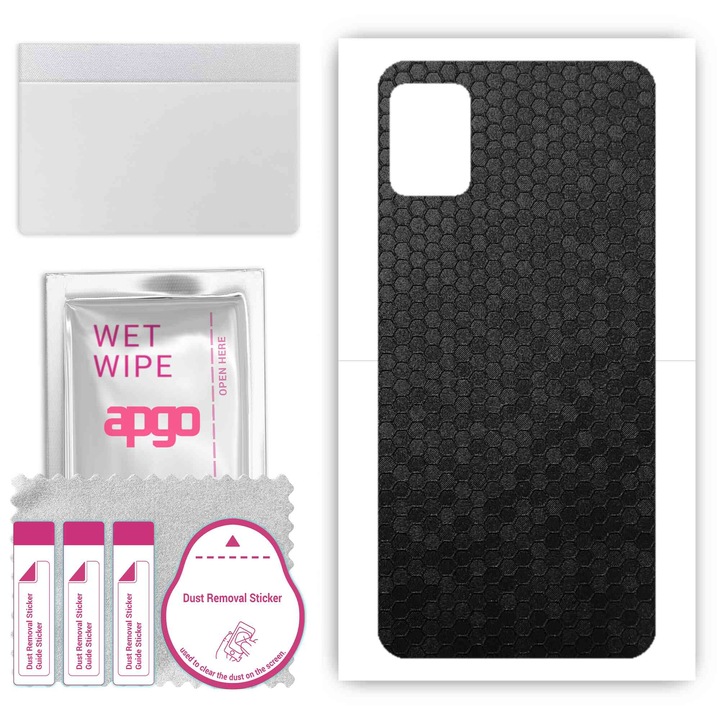 Cubot J8 съвместим заден винилов филм, устойчив на надраскване пчелна пита черен