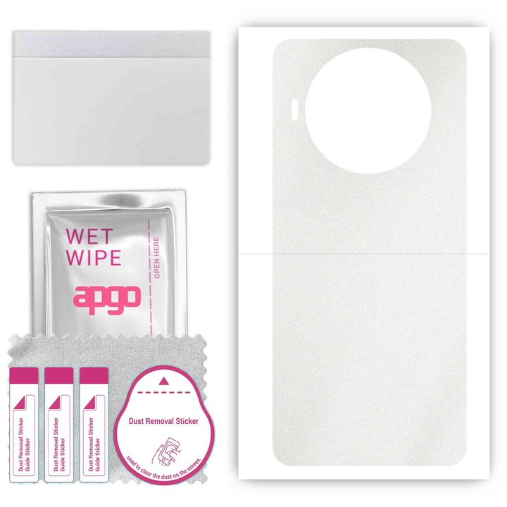 Folie de vinil pentru spate compatibil cu Cubot Note 10, rezistent la zgarieturi, Mata transparenta
