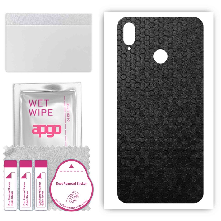 Cubot R15 Pro Съвместим, устойчив на надраскване заден винилов филм, черна пчелна пита