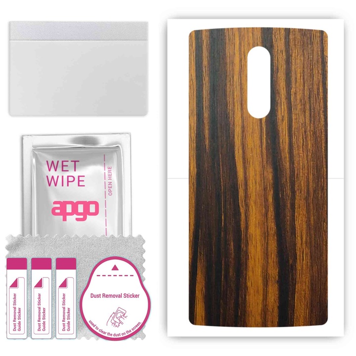 Doogee Mix 2 Устойчиво на надраскване Tigerwood съвместимо задно винилово фолио